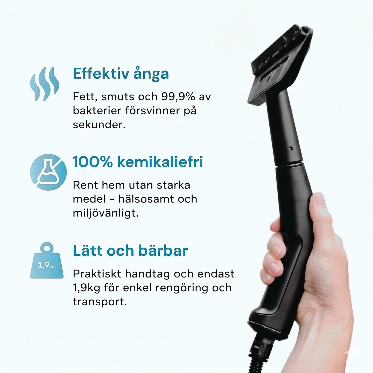 ÅngMaster Pro™ – Portabel Ångrengörare